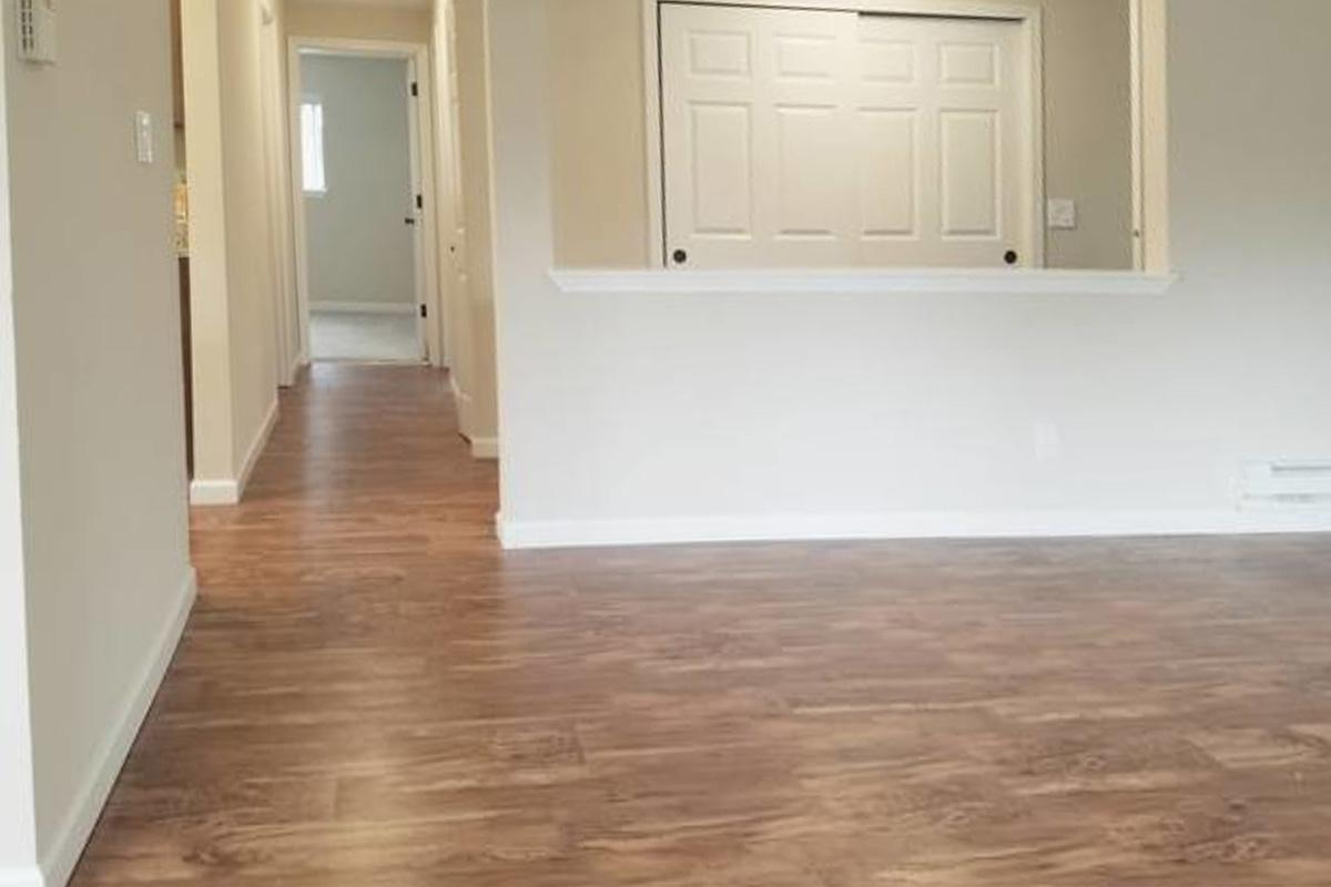 a room with a wooden floor