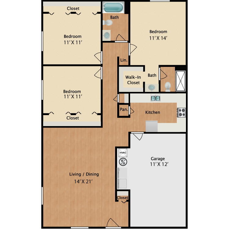 Floor plan image of The Queen