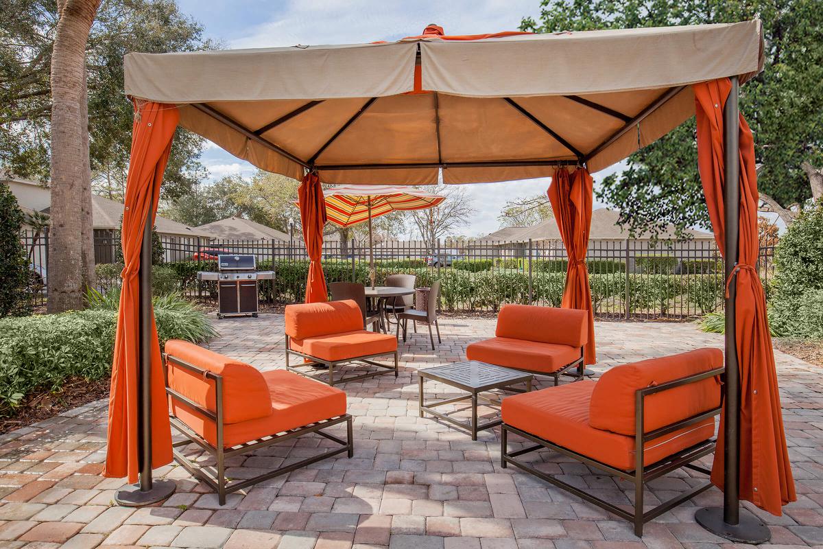 POOLSIDE CABANAS WITH BARBEQUE GRILLS