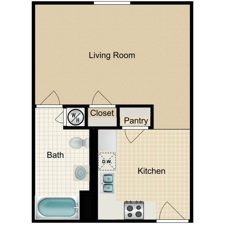 Studio floor plan image