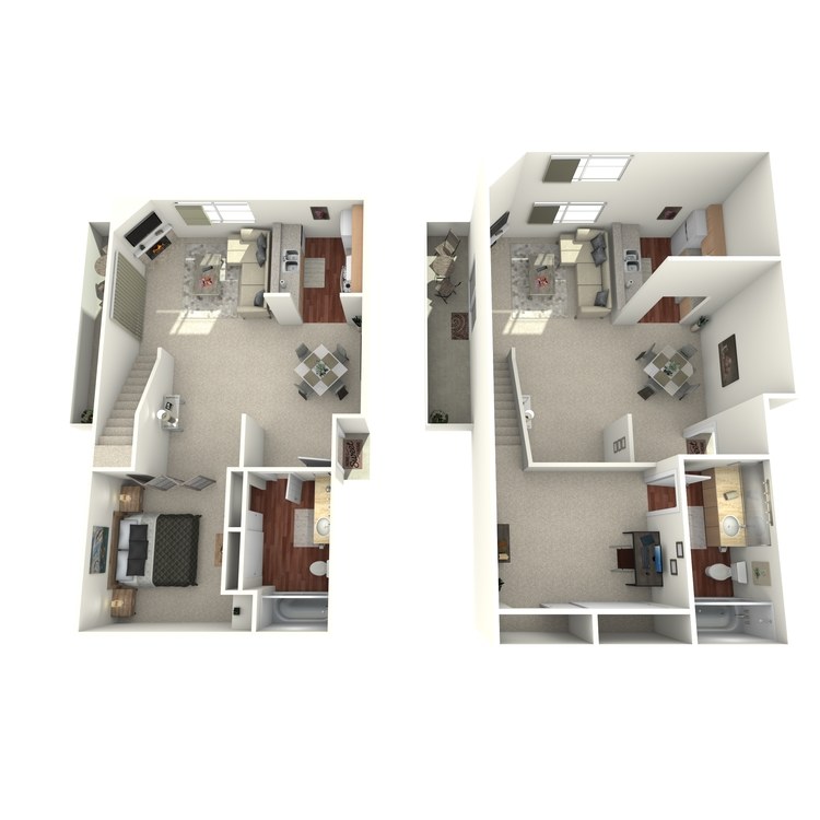 Floor plan image of Unit B with Loft