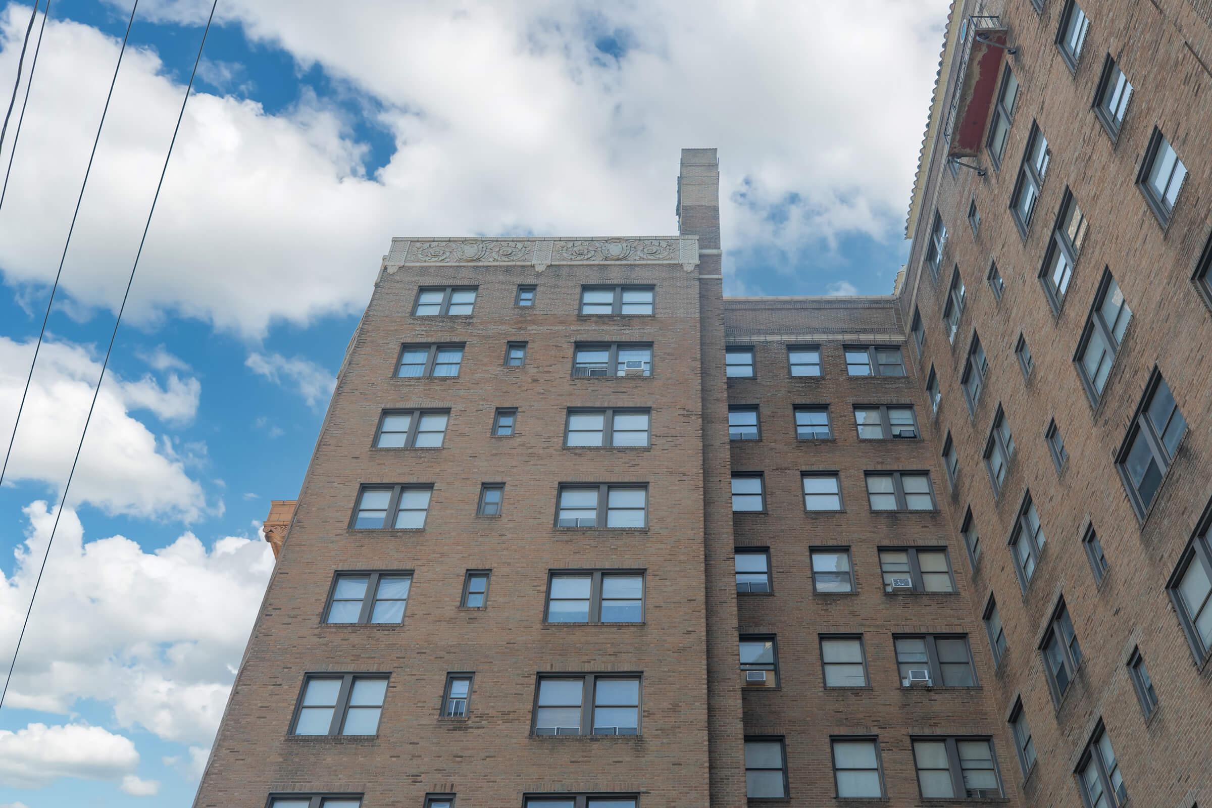 a tall brick building