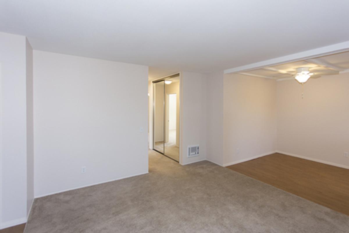 a room with a wood floor