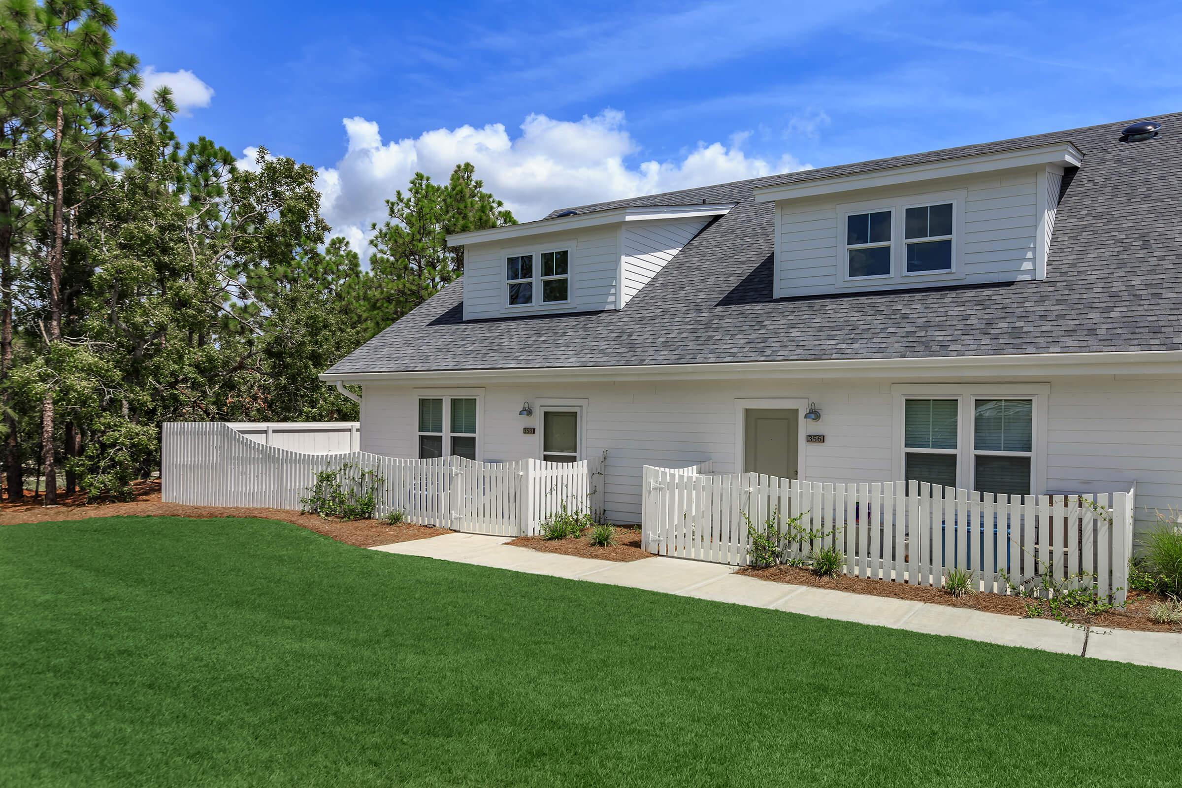 Personal yard for select homes at The Townhomes at Beau Rivage in Wilmington, NC.