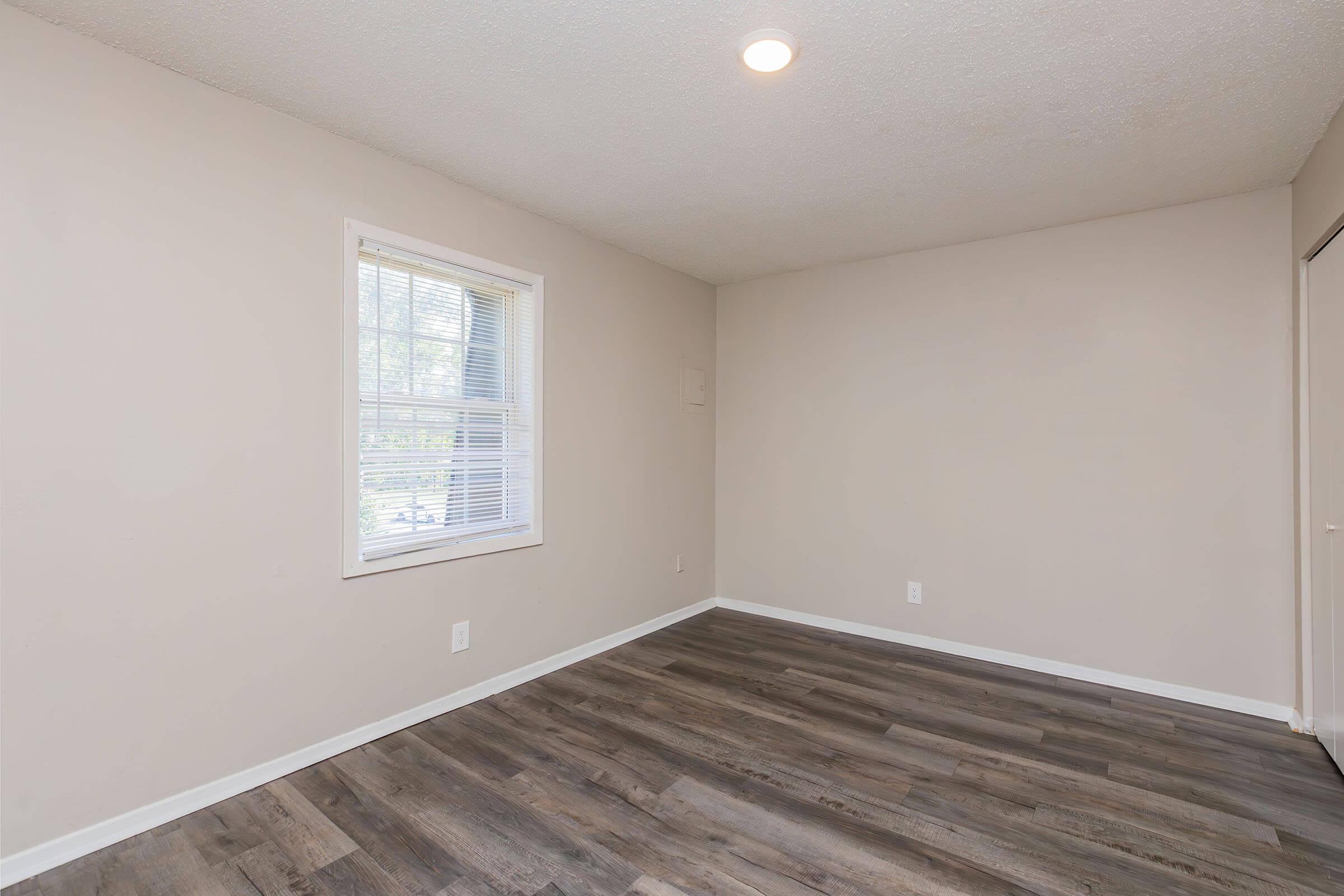 a room with a wood floor