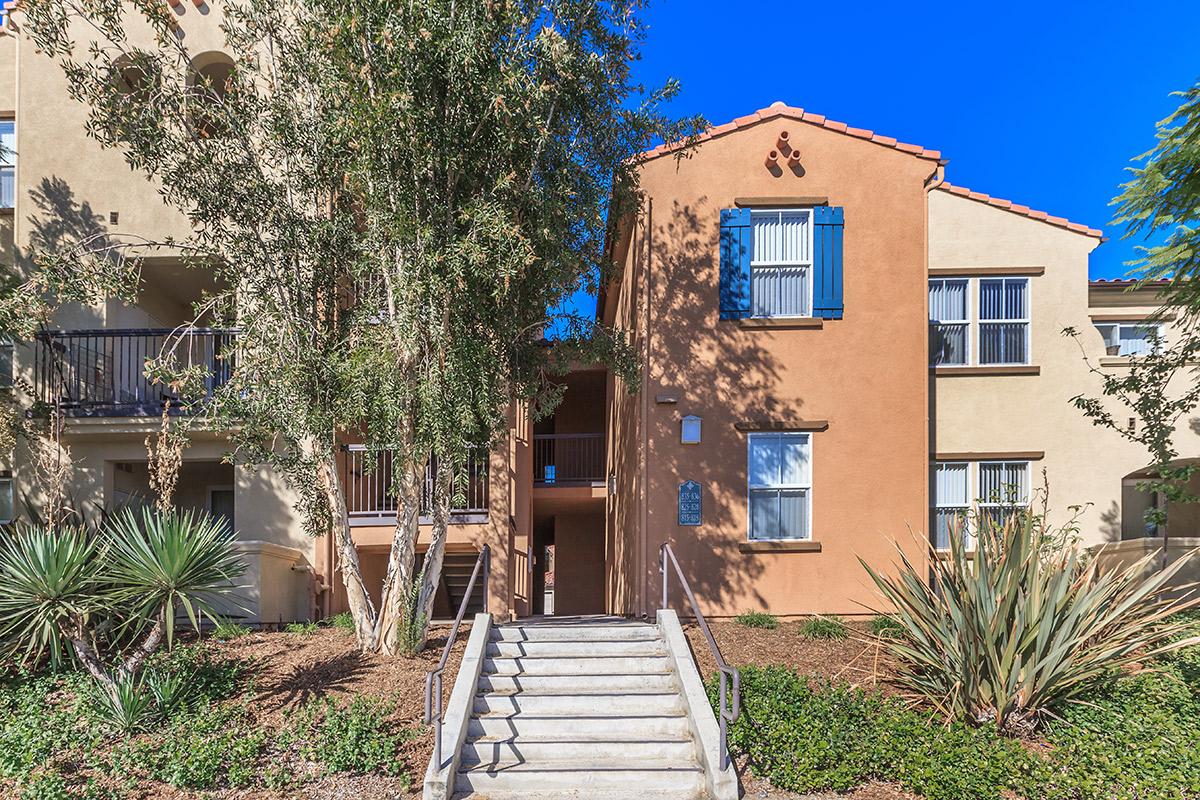 Rancho Monte Vista Luxury Apartment Homes community building with stairs