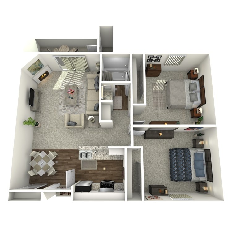 Floor plan image of 2 Bed 1 Bath A