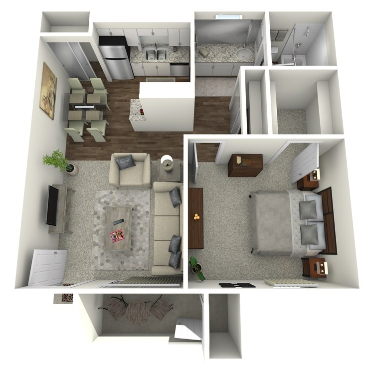 Floor plan image of 1 Bed 1 Bath B