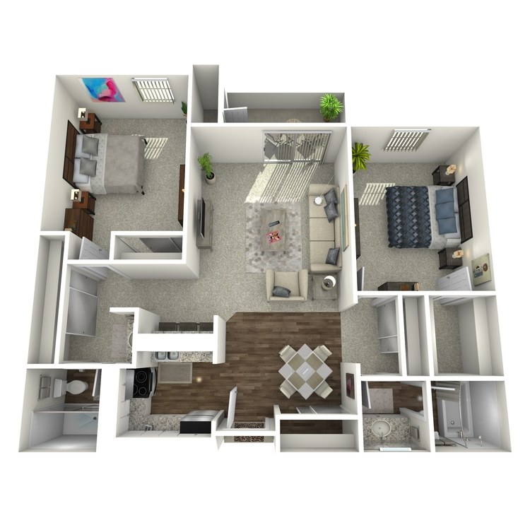 Floor plan image of 2 Bed 2 Bath C