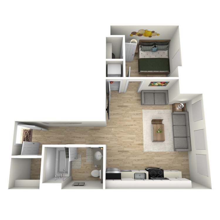 Floor plan image of 1 Bedroom
