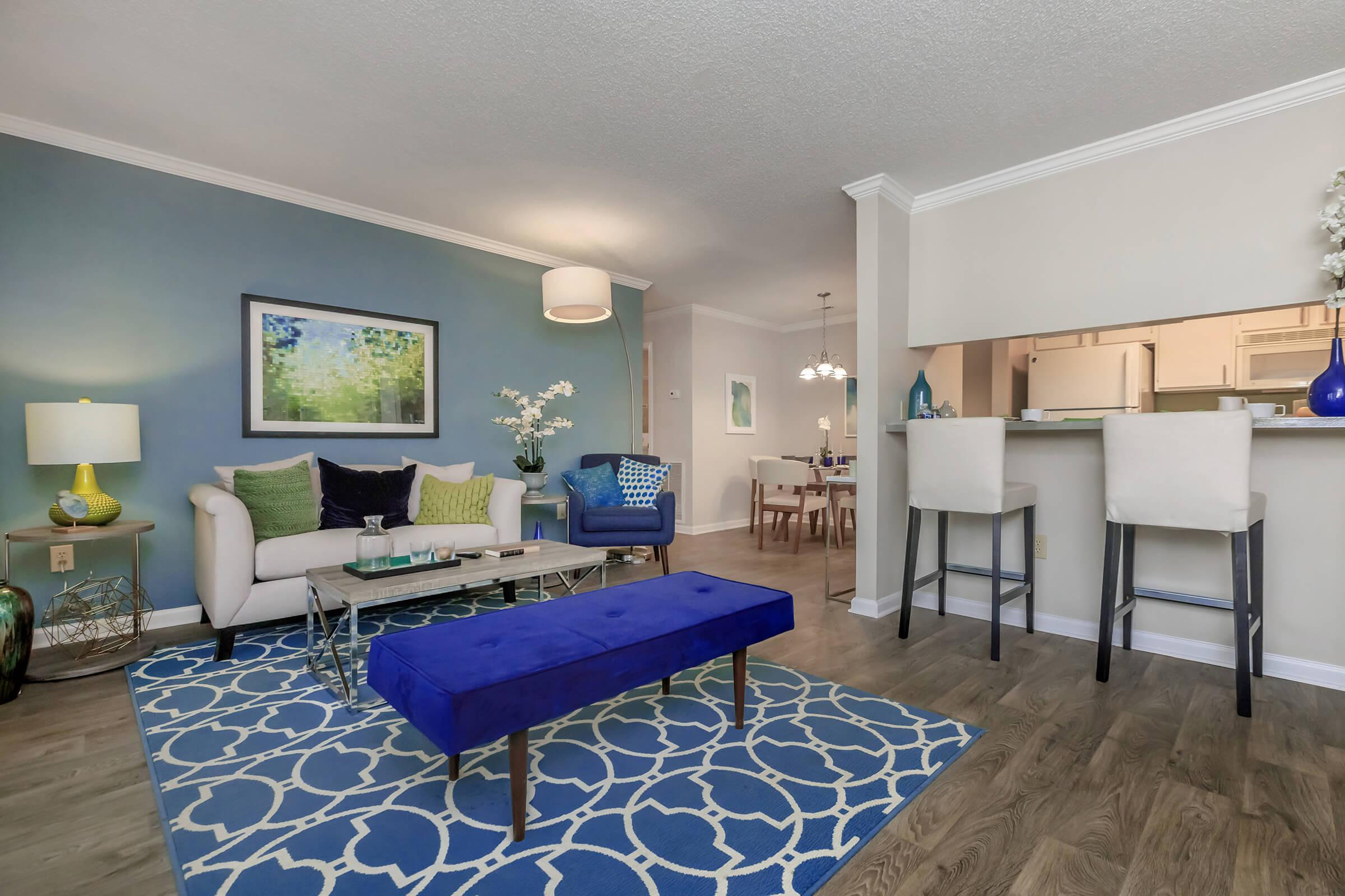 Updated Dining and Living Room + Ashley Oaks Apartments + San Antonio + Texas