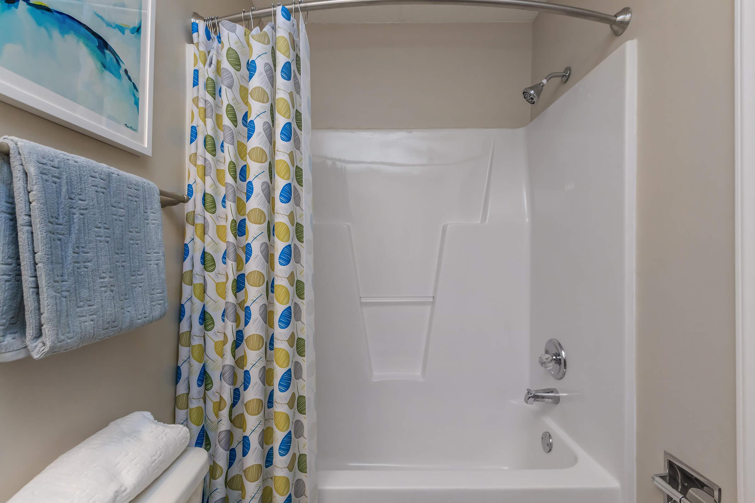Updated Bathroom with Bathtub  + Ashley Oaks Apartments + San Antonio + Texas