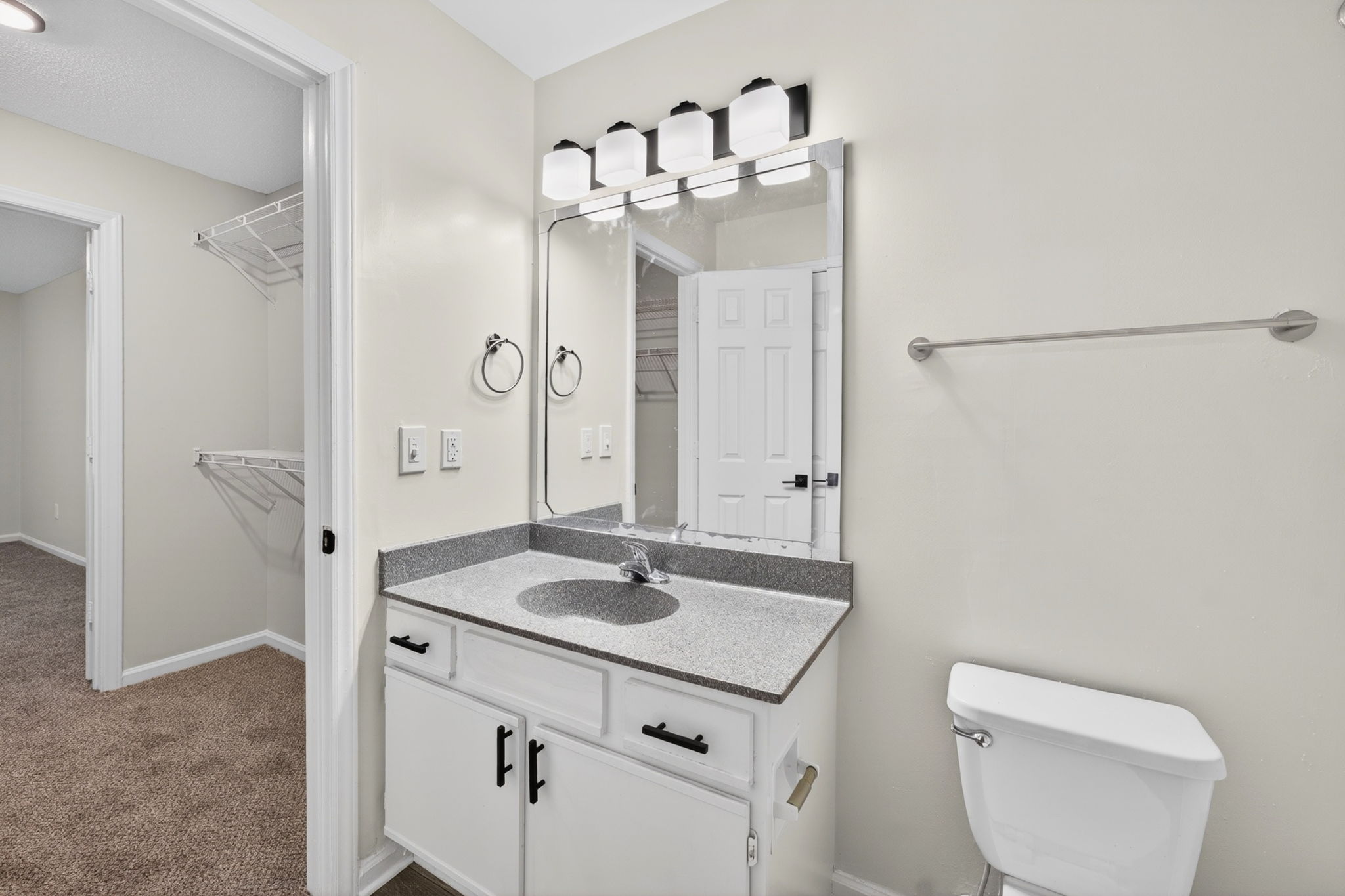 Refinished White Cabinets - Bathroom