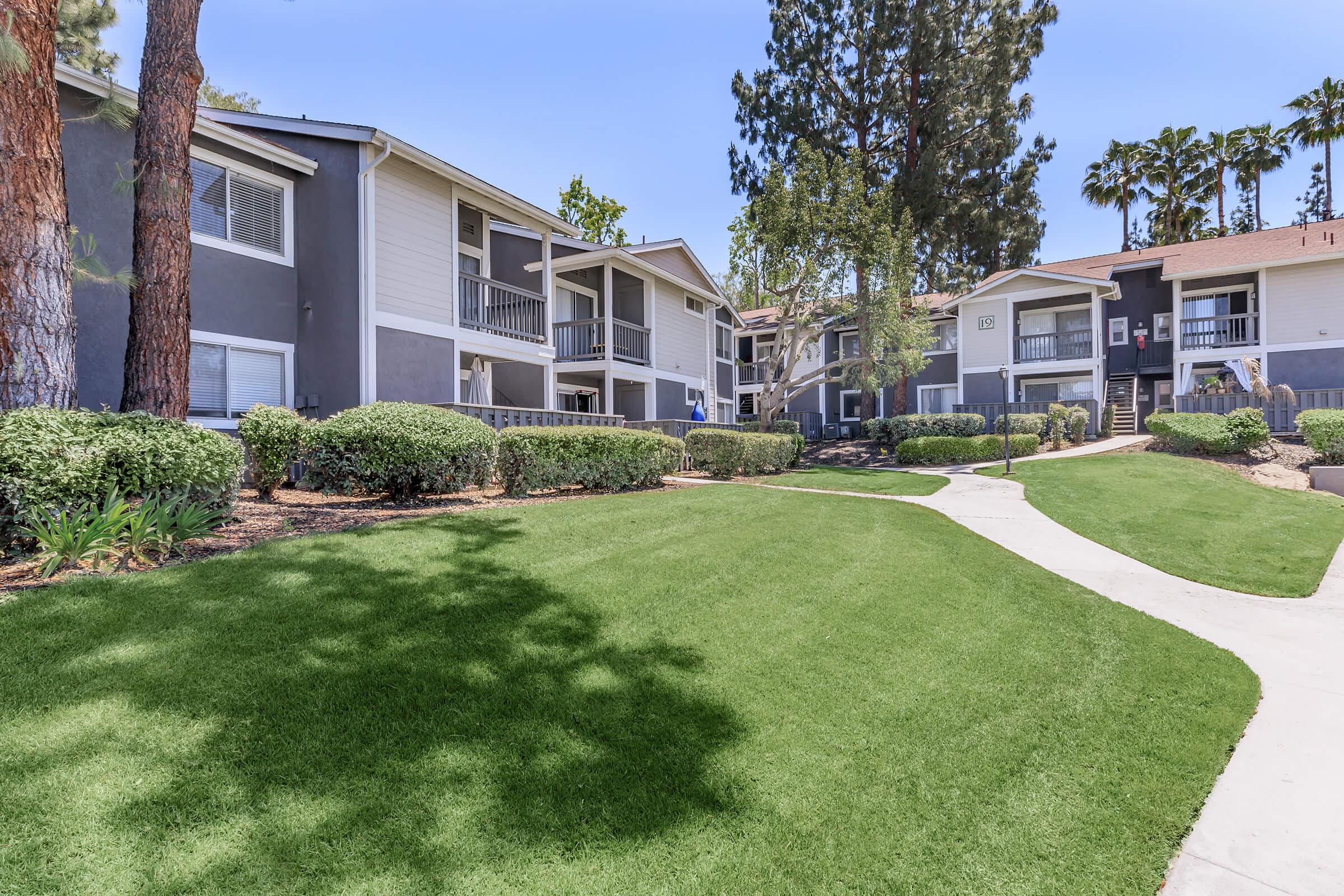 a large lawn in front of a house