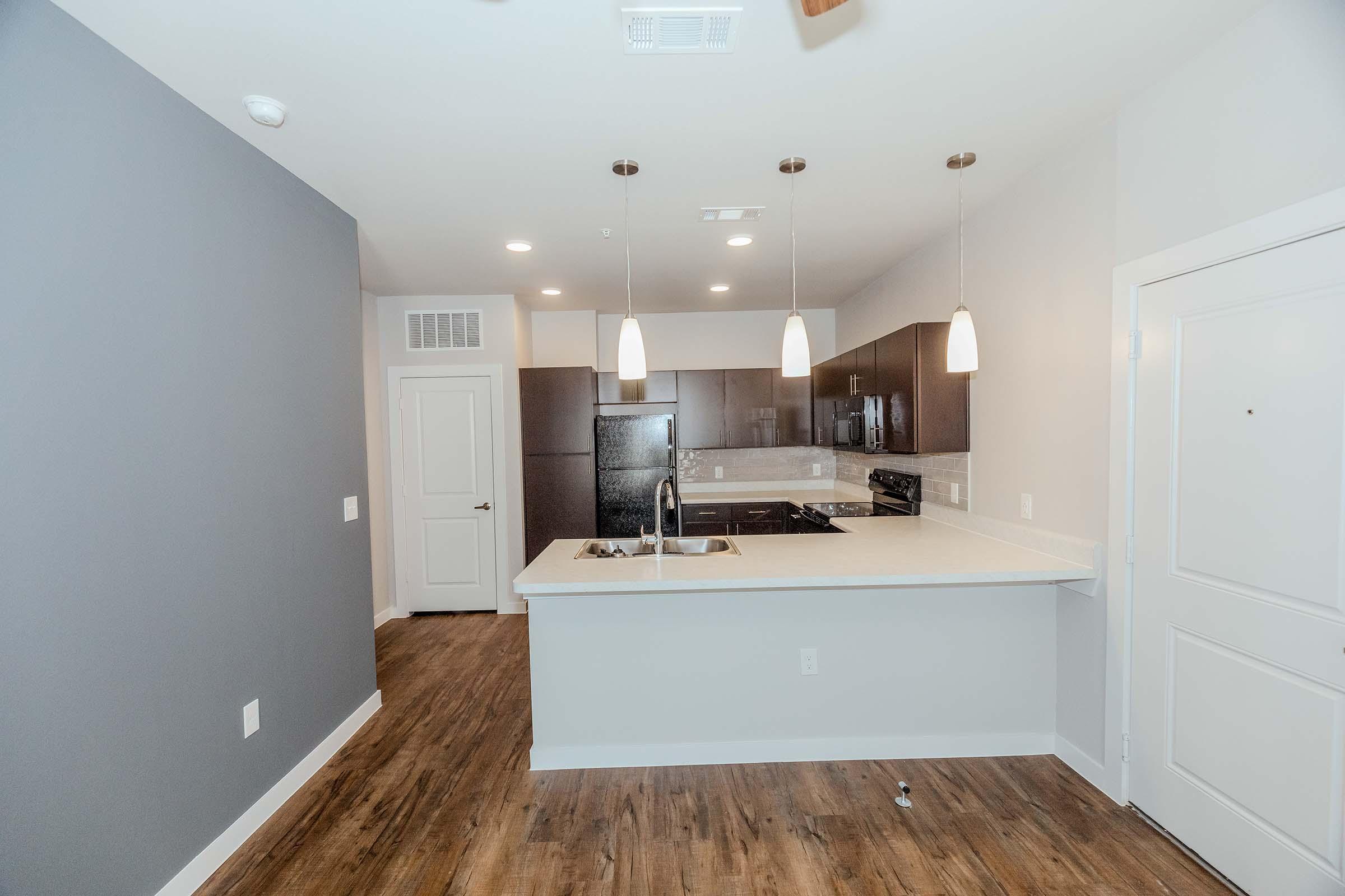 a view of a kitchen