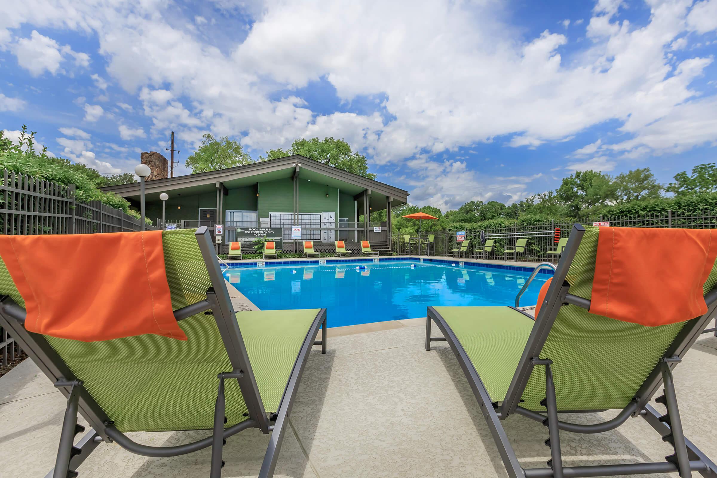 get your vitamin D in the pool area at Sunrise Apartments in Nashville, Tennessee