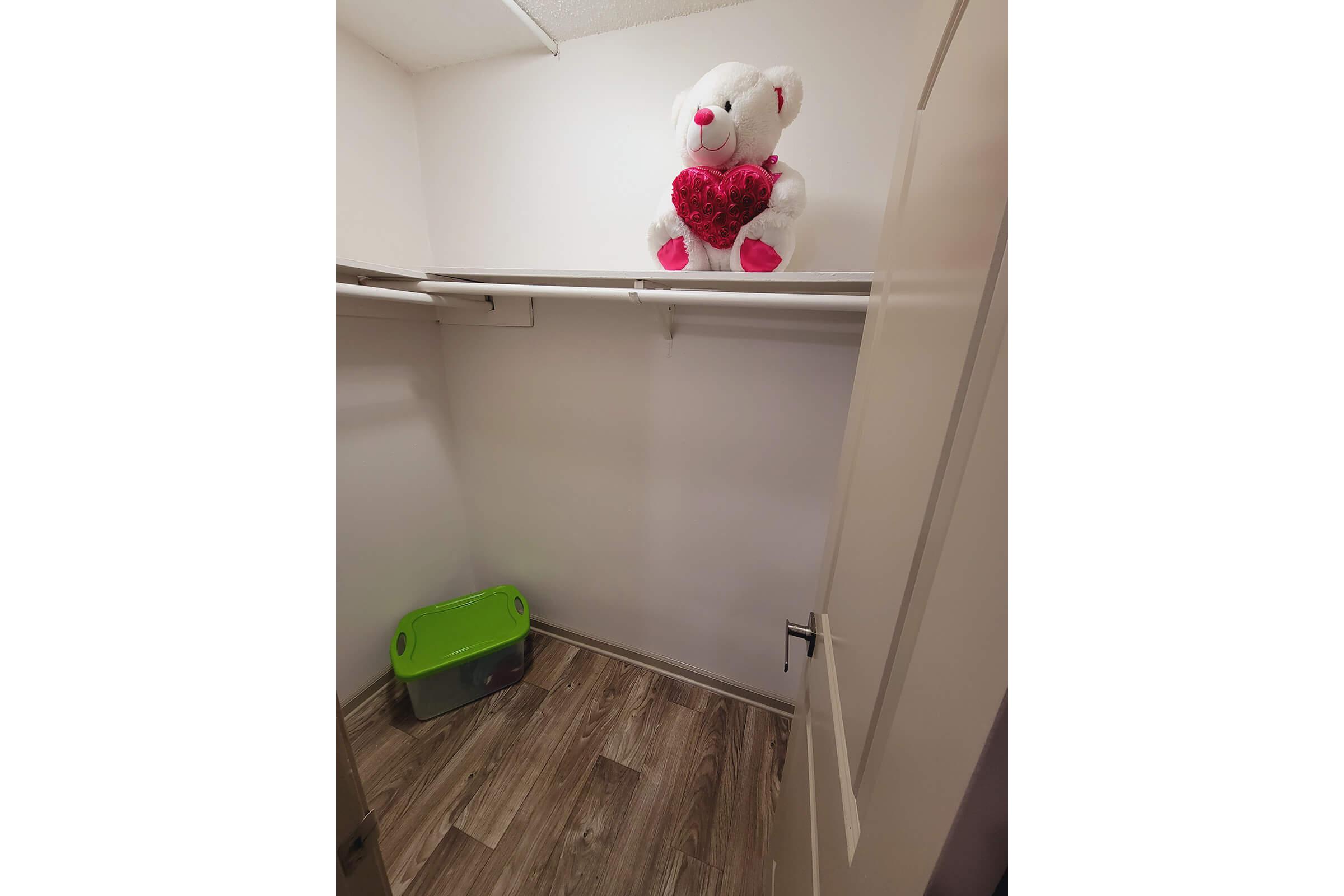 a spacious closet