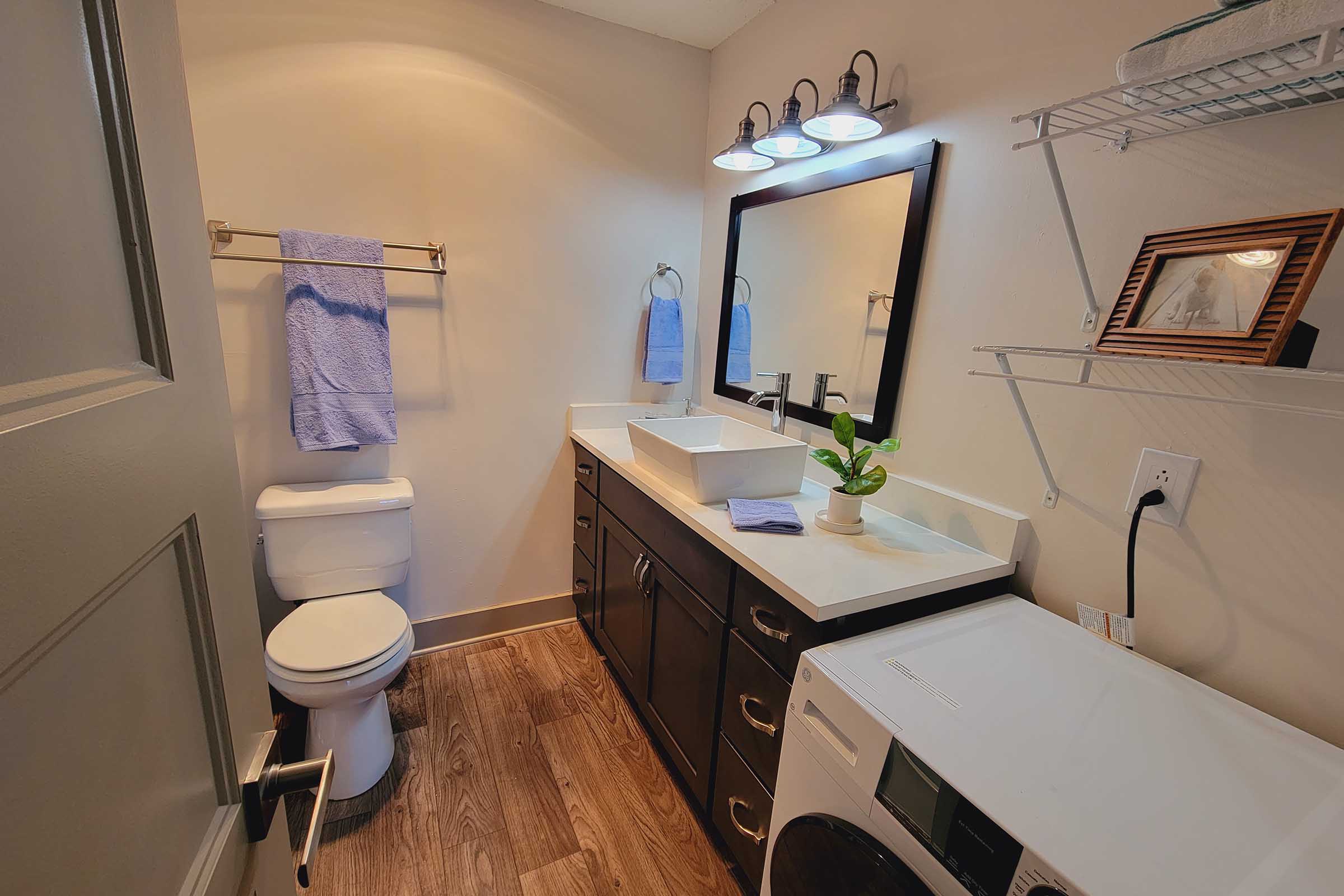 spacious bathrooms in your new home at Sunrise Apartments in Nashville, Tennessee