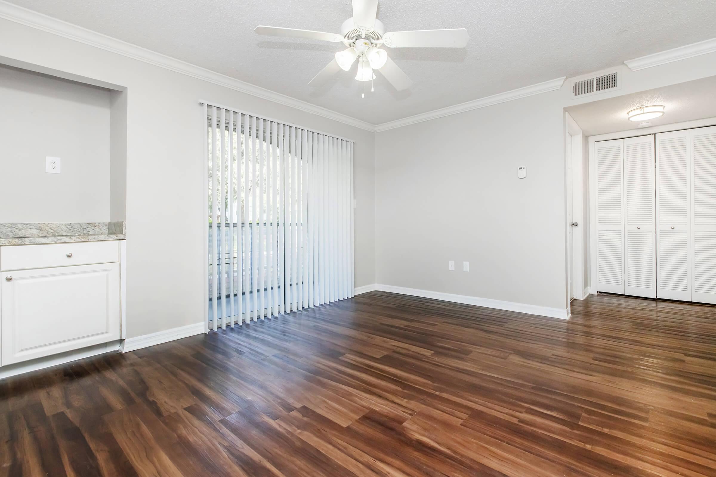 a room with a wooden floor