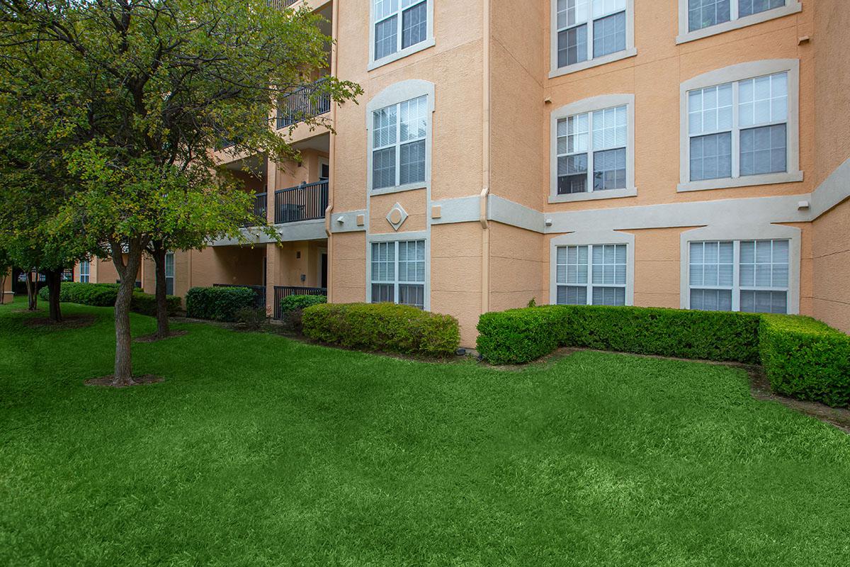 a large lawn in front of a building
