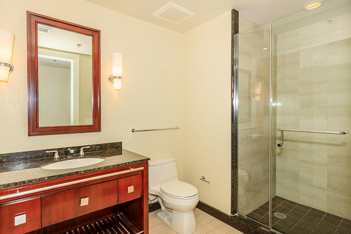 a glass shower door
