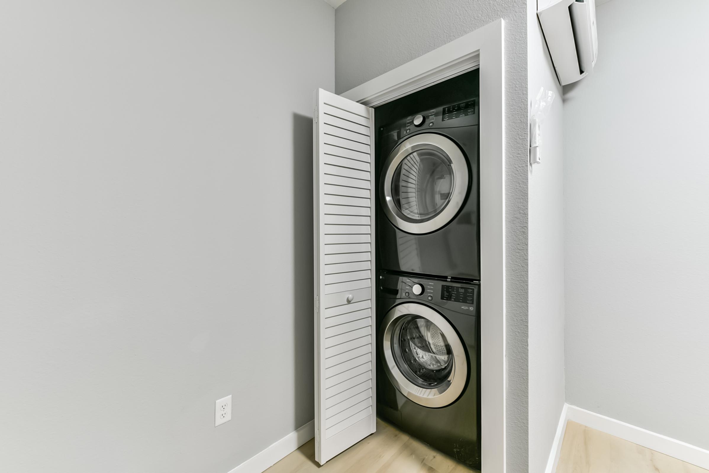 Full size washer and dryer
