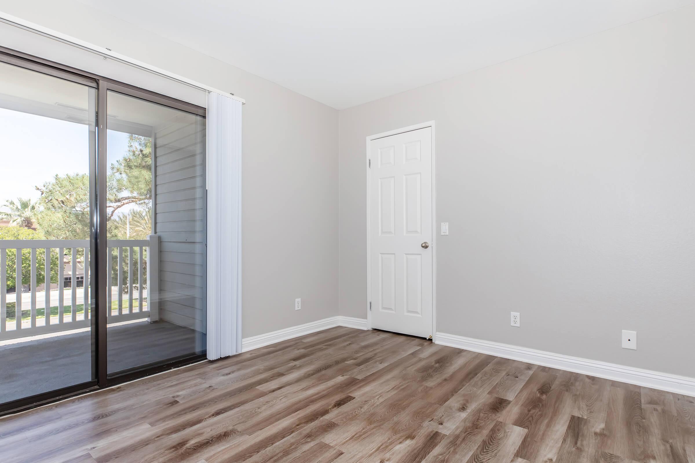 a room with a large window