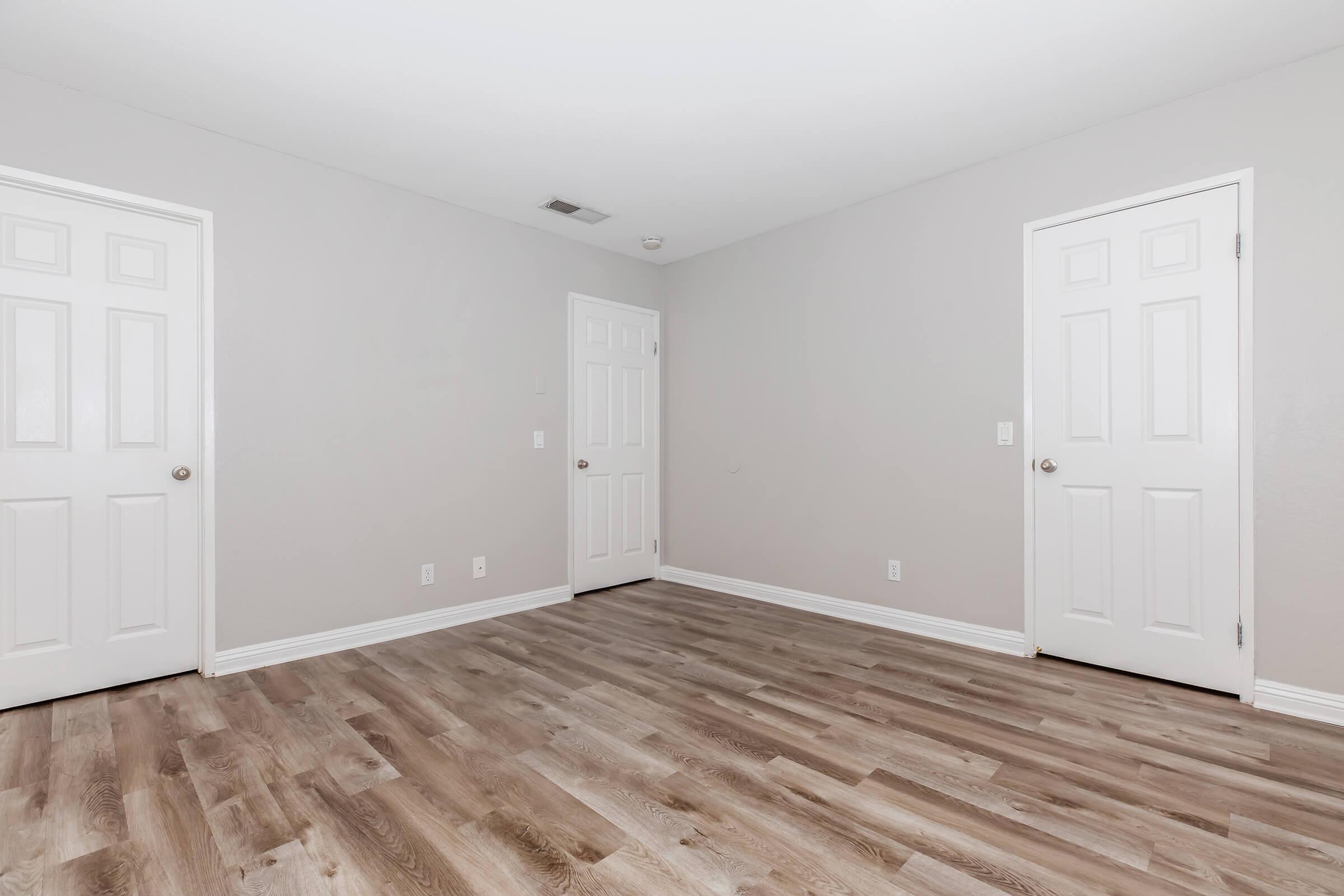 a room with a wooden floor