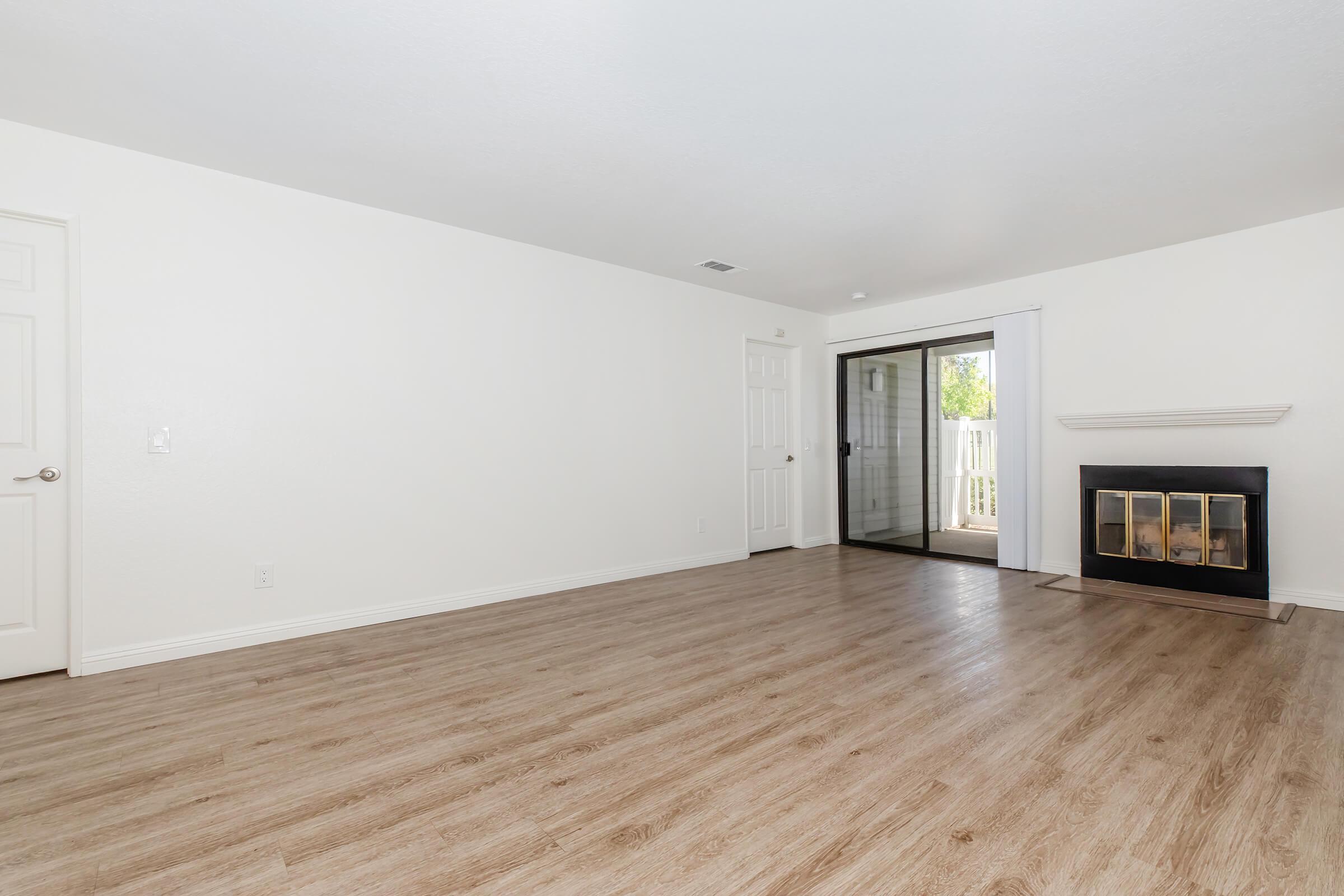 a room with a wood floor