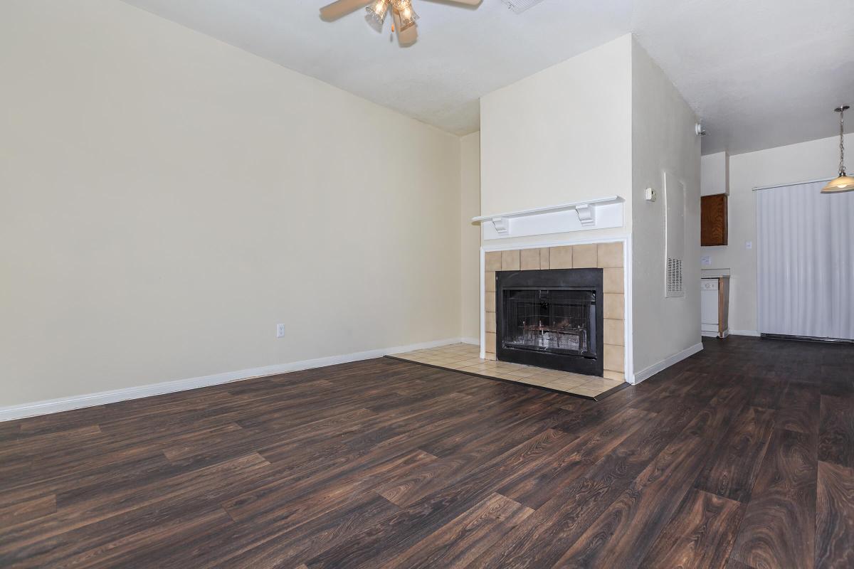 a room with a wood floor