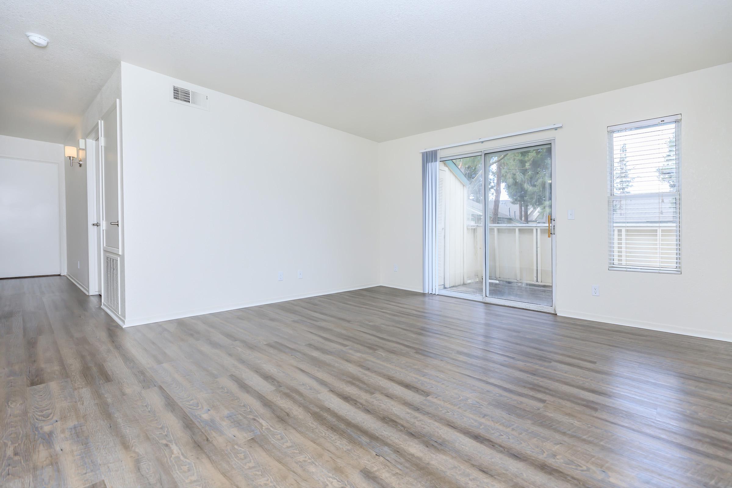 a room with a wood floor