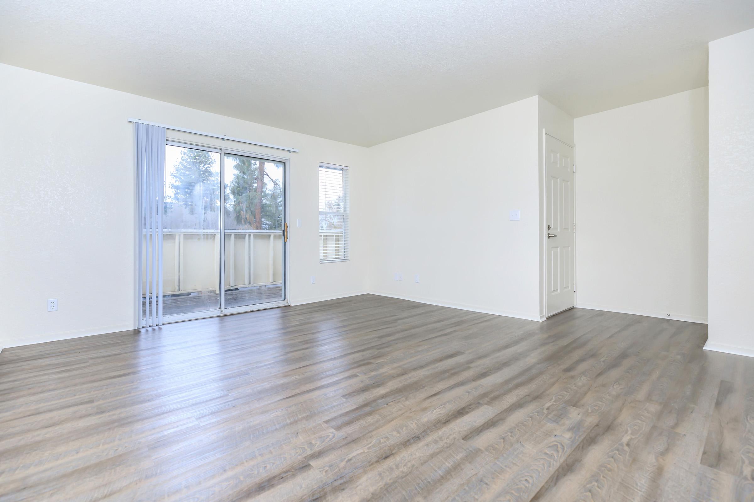 a room with a wood floor