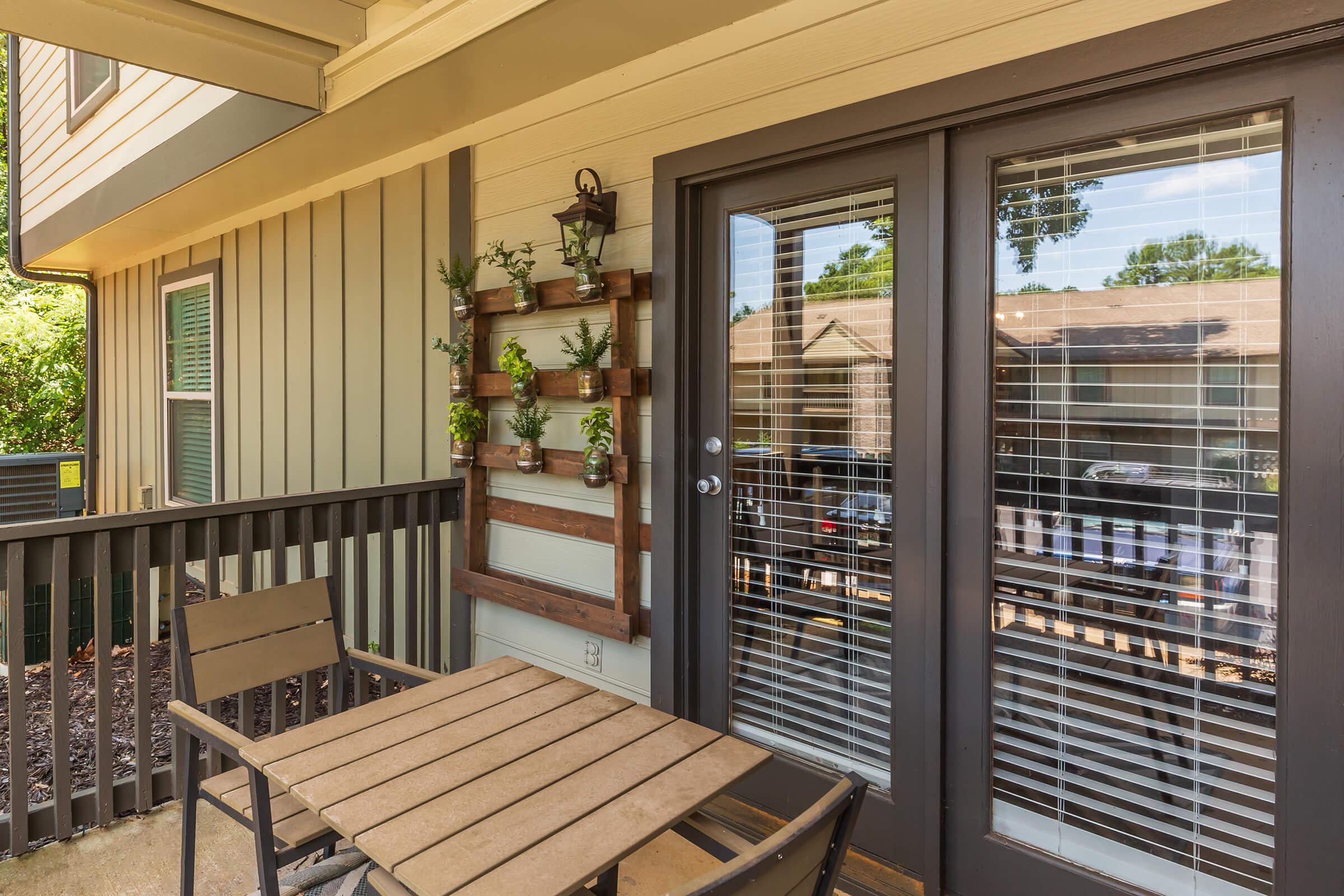 Enjoy the View from the Patio at Madison Landing at Research Park Apartments in Madison, AL