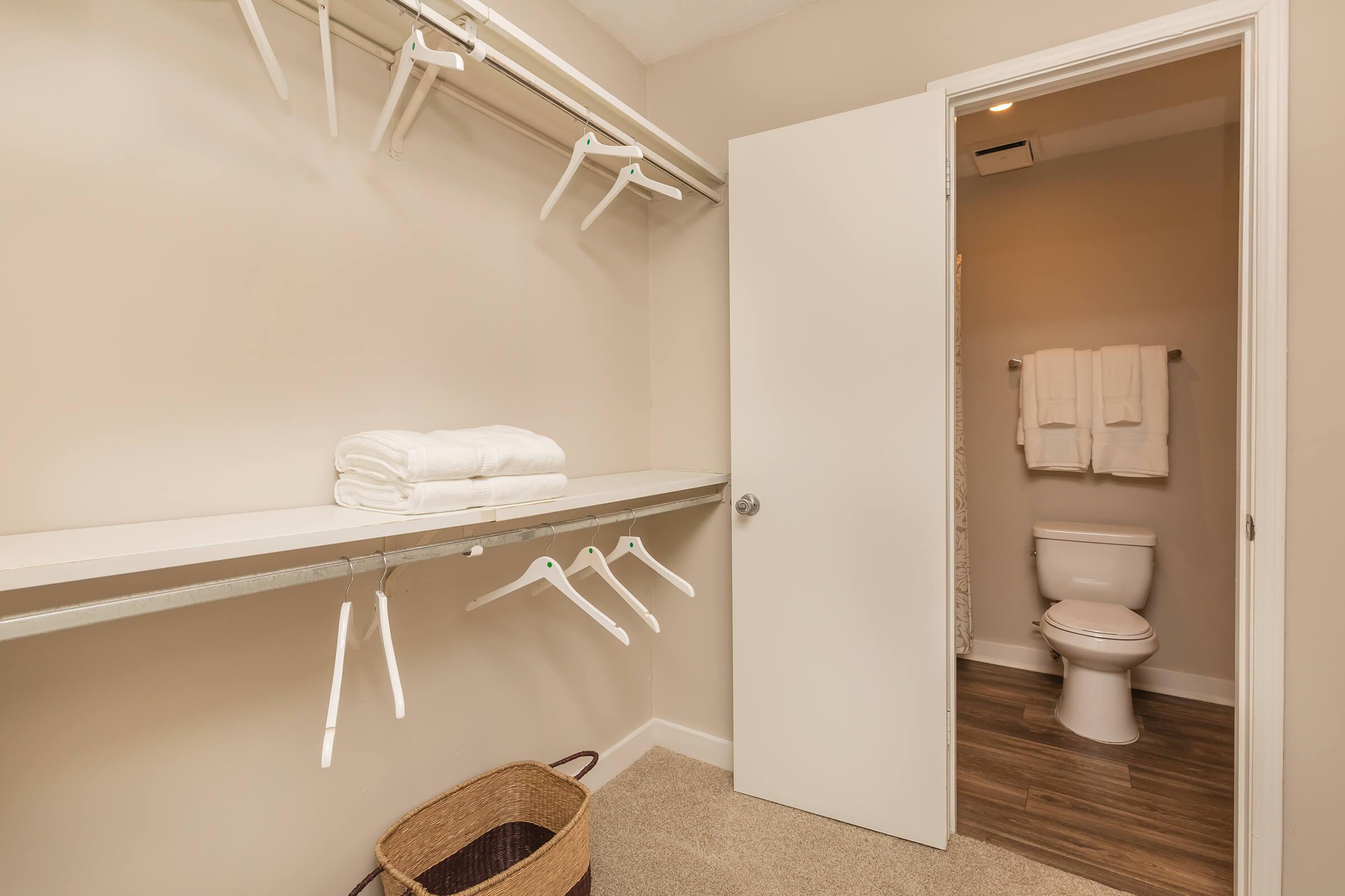 Walk-in Closet in Ansley A at Madison Landing at Research Park Apartments in Madison, AL