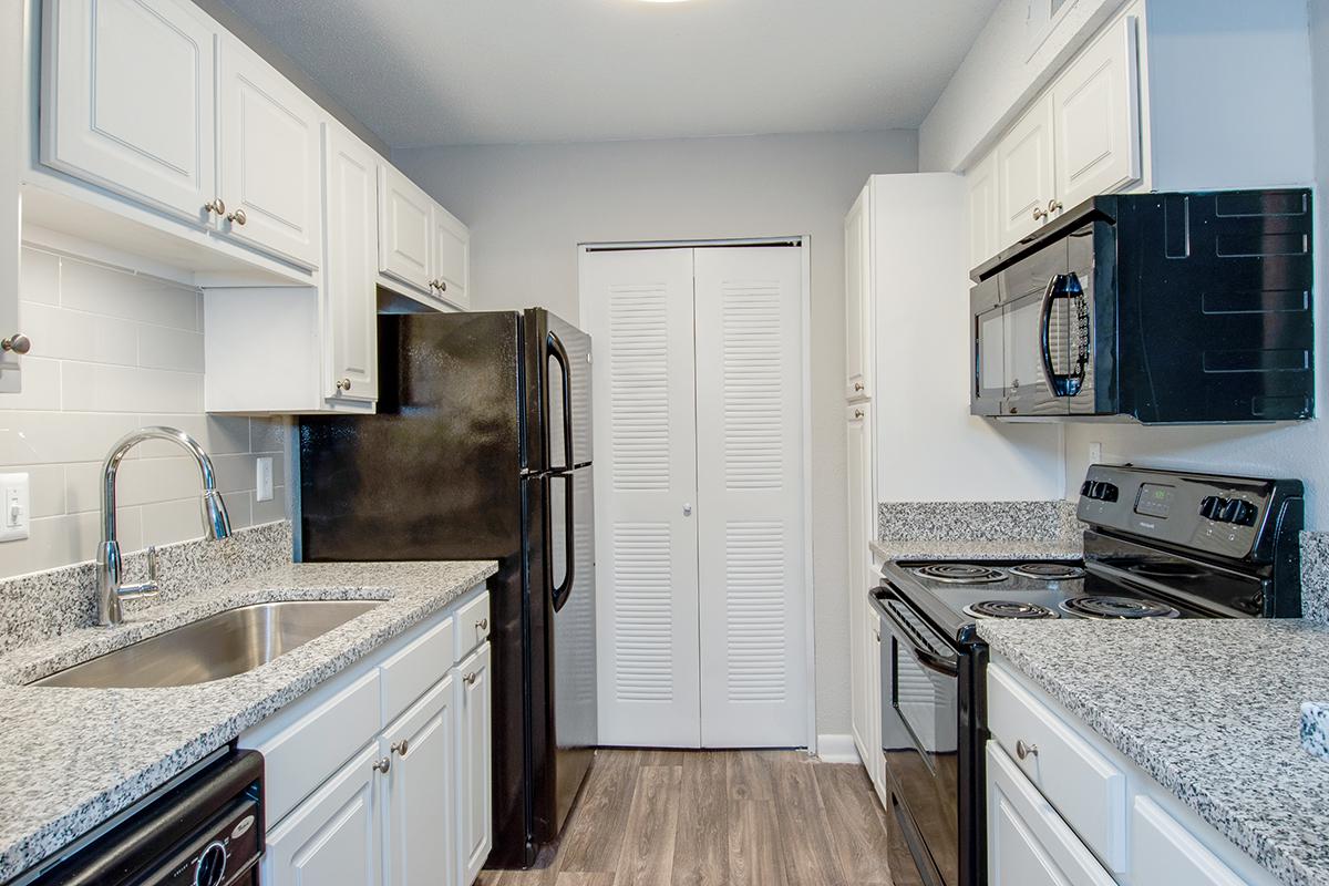 All-electric Kitchen in Ansley B at Madison Landing at Research Park Apartments in Madison, AL