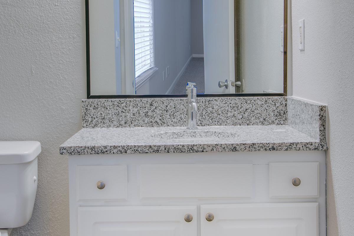 Sleek Bathroom at Madison Landing at Research Park Apartments in Madison, Alabama