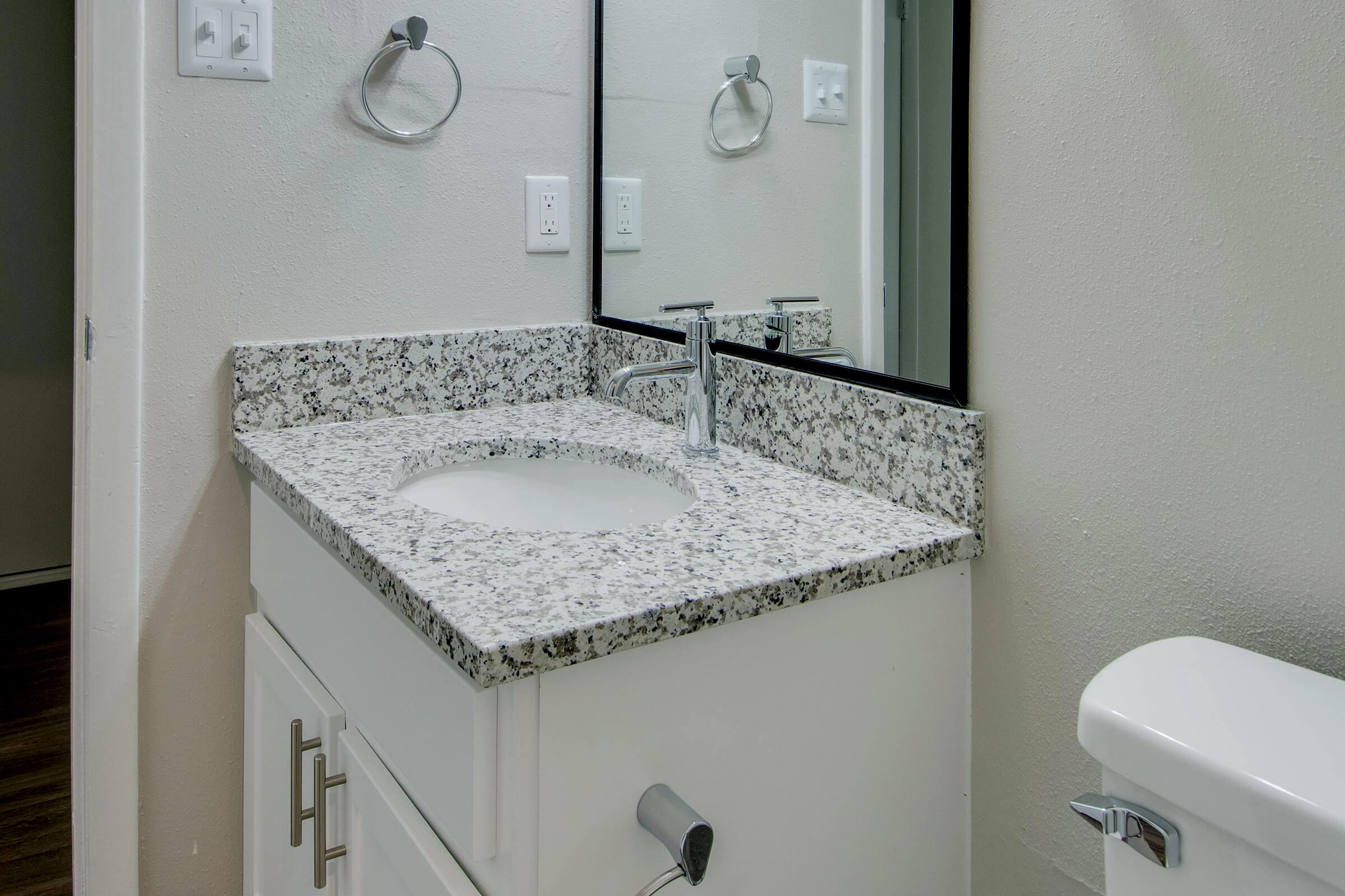Modern Bathroom at Madison Landing at Research Park Apartments 