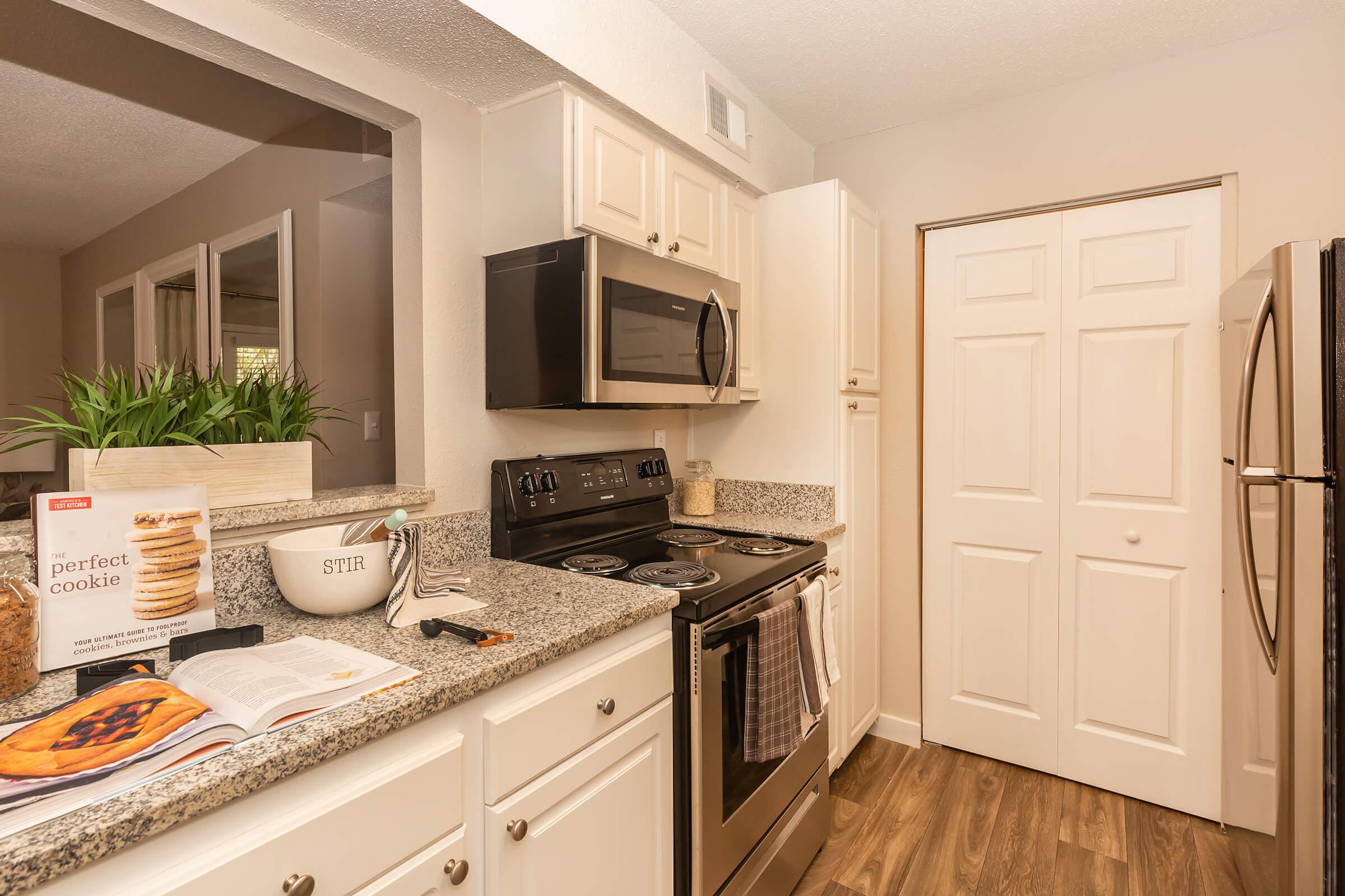 Carrington All-electric Kitchen at Madison Landing at Research Park Apartments in Madison, Alabama