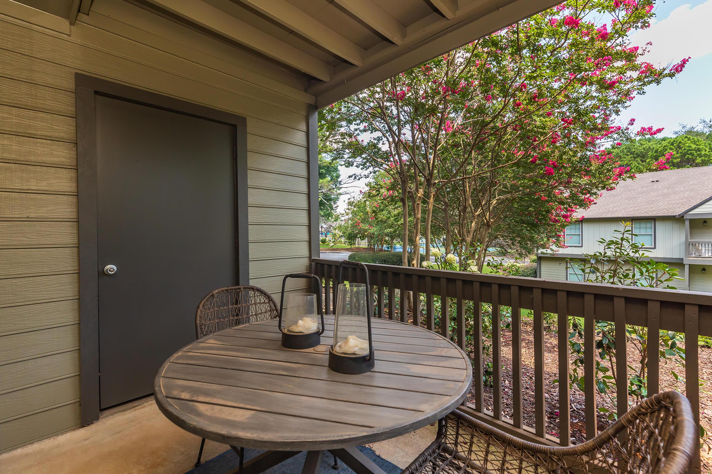 Carrington Balcony or Patio at Madison Landing at Research Park Apartments in Madison, Alabama