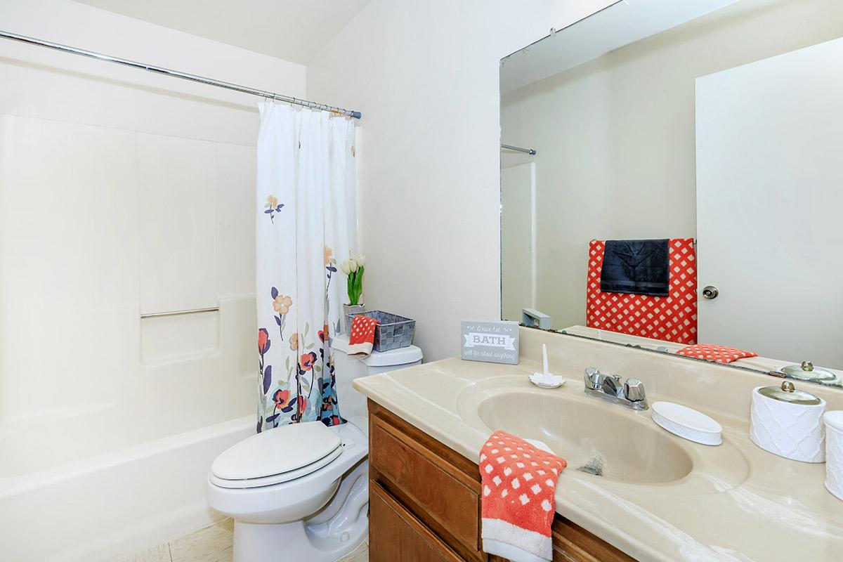 We have modern bathrooms at Camelot Square