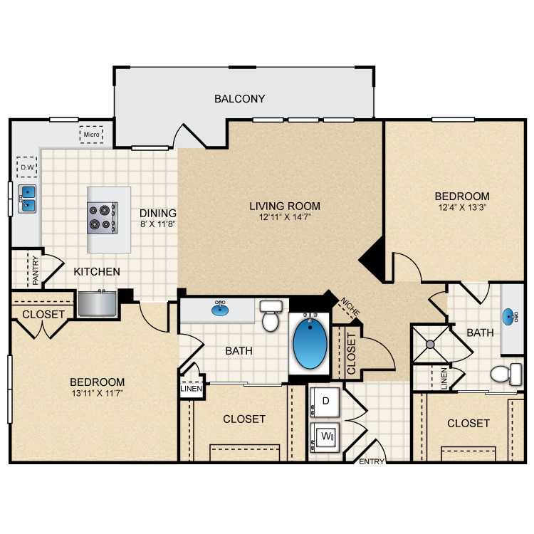 Floor plan image of B2
