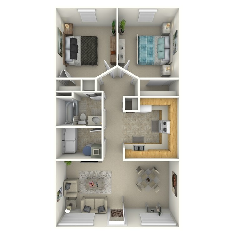 Floor plan image of 2 Bed 1 Bath