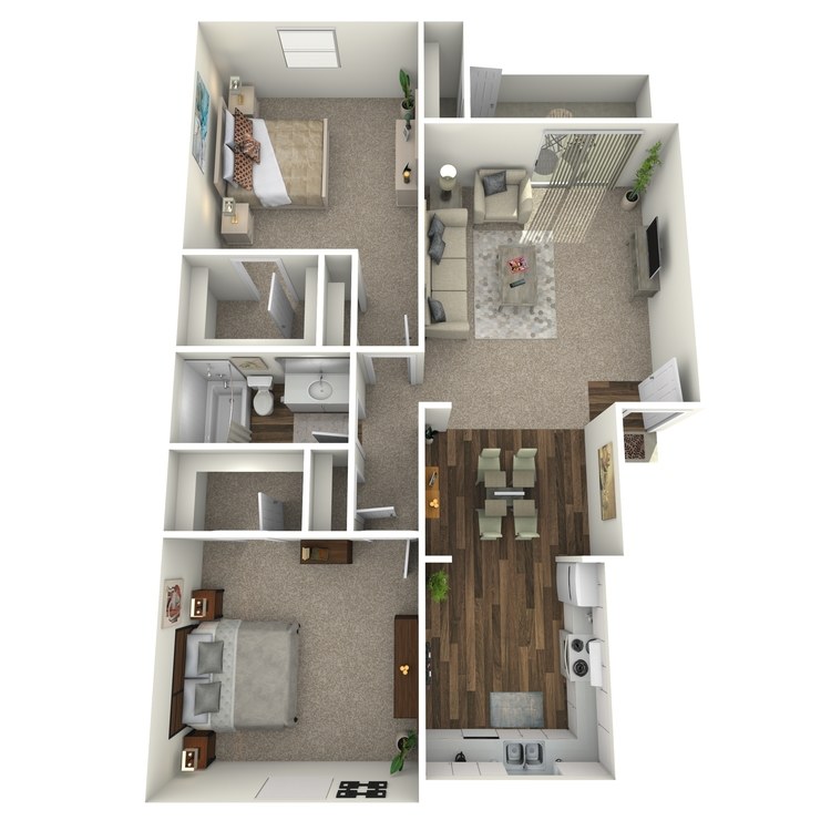 Floor plan image of 2 Bed 1 Bath