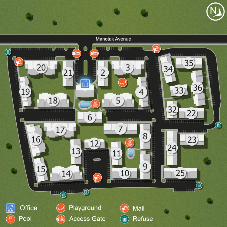 If you have a question regarding the relative location of an apartment home, please give us a call.