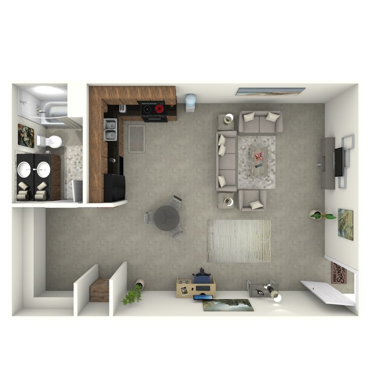 Floor plan image of Studio B