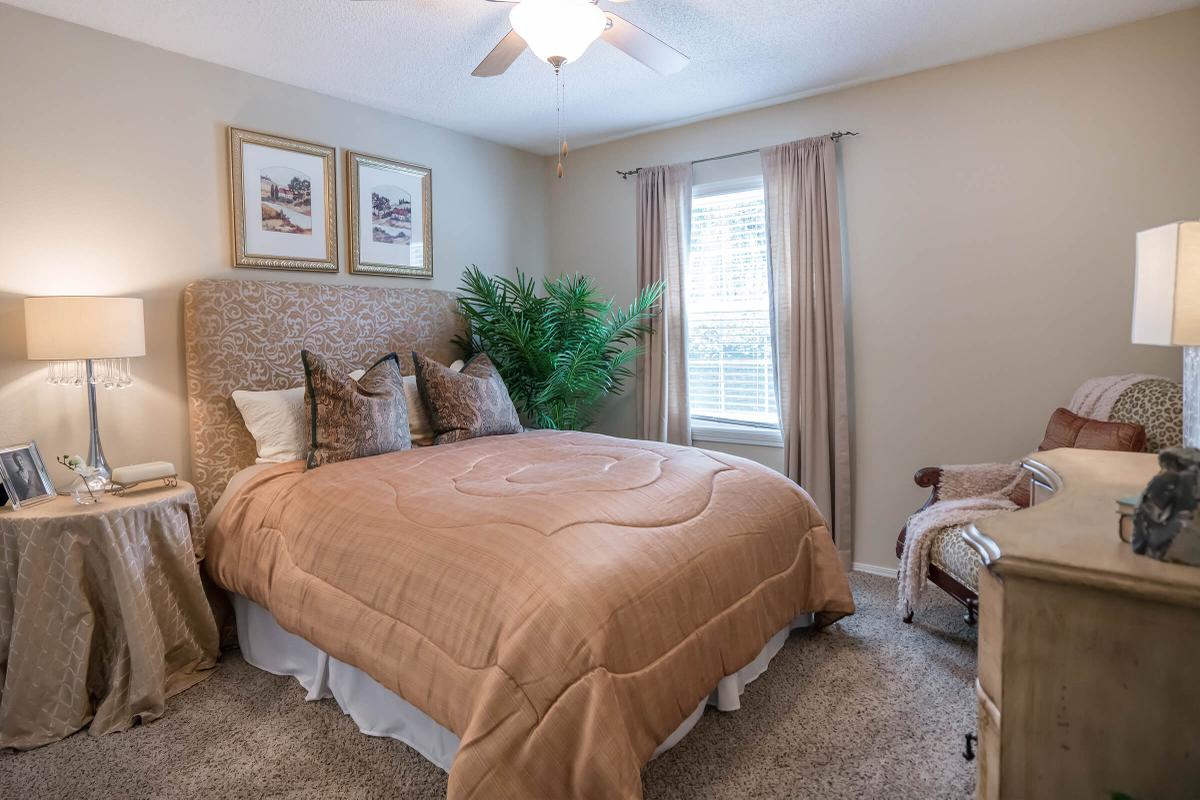 Ceiling Fan with light in Two bed Two Bath Floor Plan