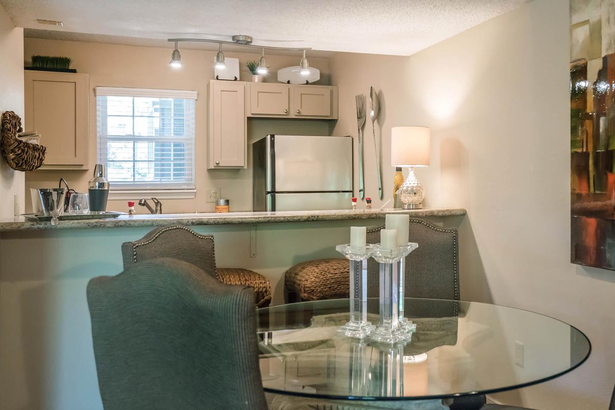 Dining Area in Two Bed Two Bath Floor Plan