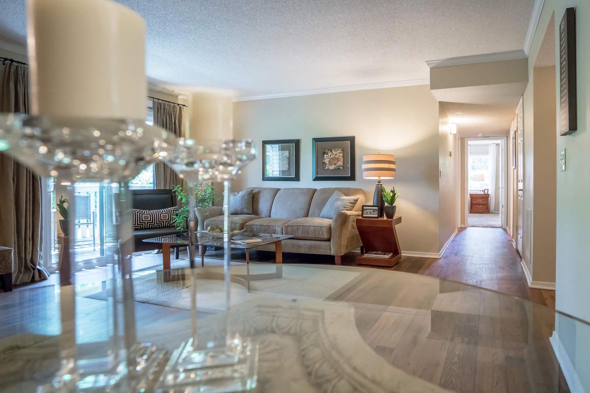 View of Living Area in Two Bed Two Bath Floor Plan