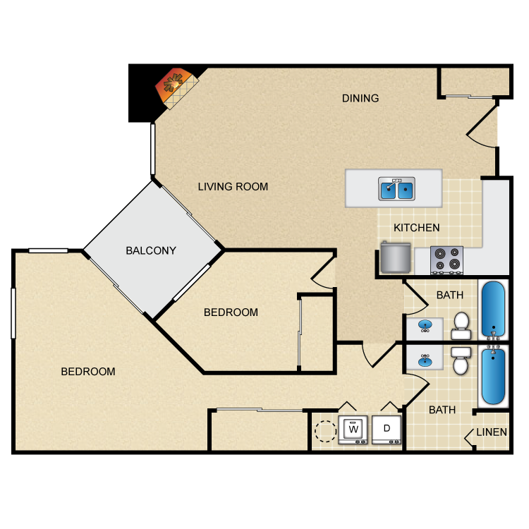 Floor plan image of Redwood