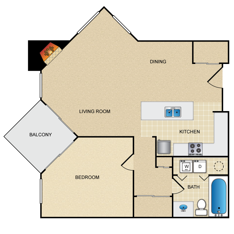 Floor plan image of Apple